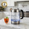 image:imageOVENTE 18L Glass Electric Kettle Water Boiler Silver KG71S