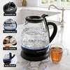 image:imageOVENTE 1L Glass Electric Kettle Water Boiler Cream KG150CBlack