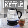image:imageOVENTE 1L Glass Electric Kettle Water Boiler Cream KG150CBlack