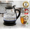image:imageOVENTE 1L Glass Electric Kettle Water Boiler Cream KG150CBlack