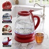 image:imageOVENTE 1L Glass Electric Kettle Water Boiler Cream KG150CRed