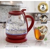 image:imageOVENTE 1L Glass Electric Kettle Water Boiler Cream KG150CRed