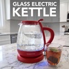 image:imageOVENTE 1L Glass Electric Kettle Water Boiler Cream KG150CRed
