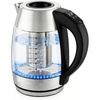 image:imageOVENTE 17L Glass Electric Kettle with Tea Infuser Silver KD68SBrushed Stainless