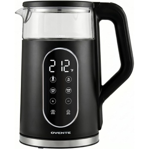 image:imageOVENTE 17L Electric Kettle with Digital Touchscreen 1500W Black KD96B