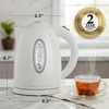 image:imageOVENTE 17L Electric Tea Kettle 1100W BPAFree Water Boiler Red KP72RWhite