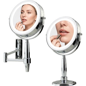 image:imageOVENTE 9 Lighted Magnifying Makeup Mirror Polished Chrome MFM85CH1X5XPolished Chrome